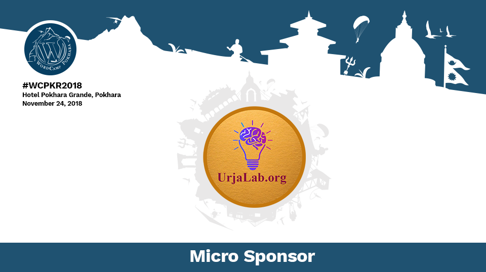 Thank you UrjaLab for being Micro Sponsor